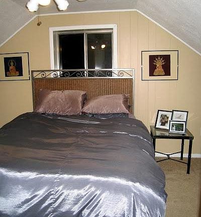 Upstairs bedroom with large closet.