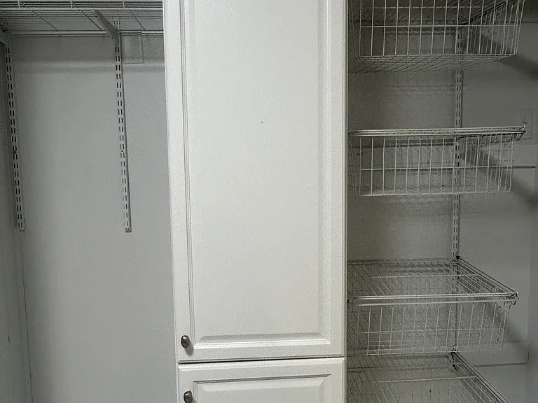 A nice new pantry / broom closet was just installed to help keep your home organized!