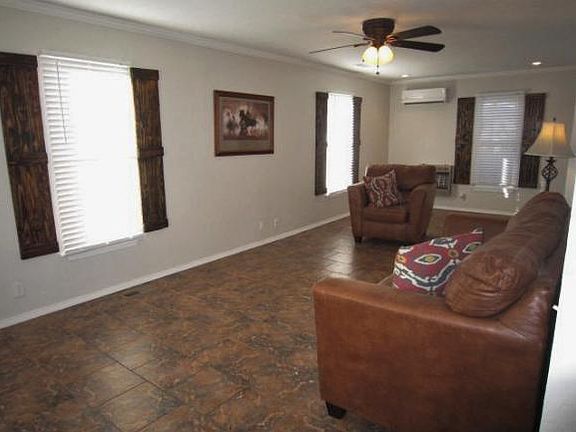 Tile floors in living room