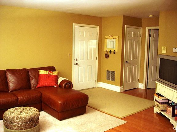 Living room with TV and stand included!