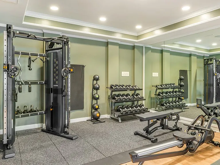 Fitness center with strength and cardio equipment