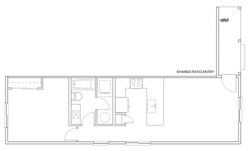 Floor plan 1x1 - 668 sqft - A2