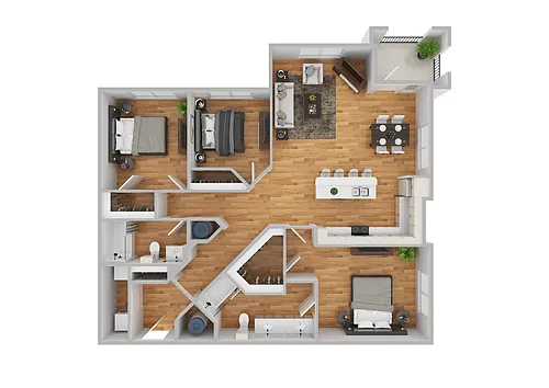 Floor plan C1 | Renovated