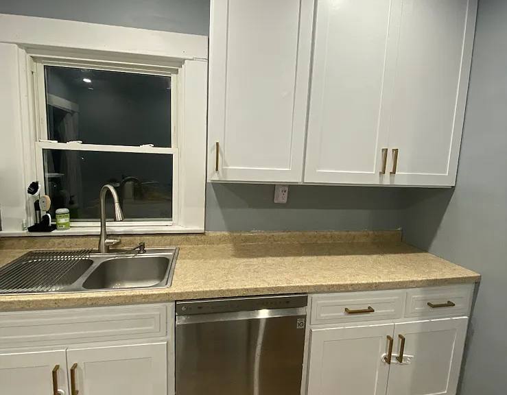 Brand new custom cabinets and lighting