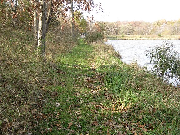 Trail on south side of pond