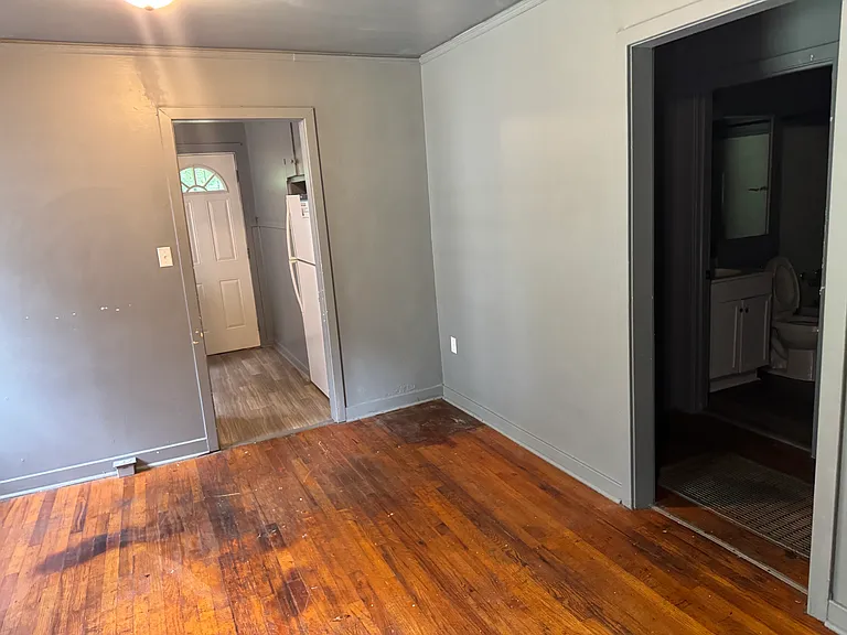Living room leading into the kitchen