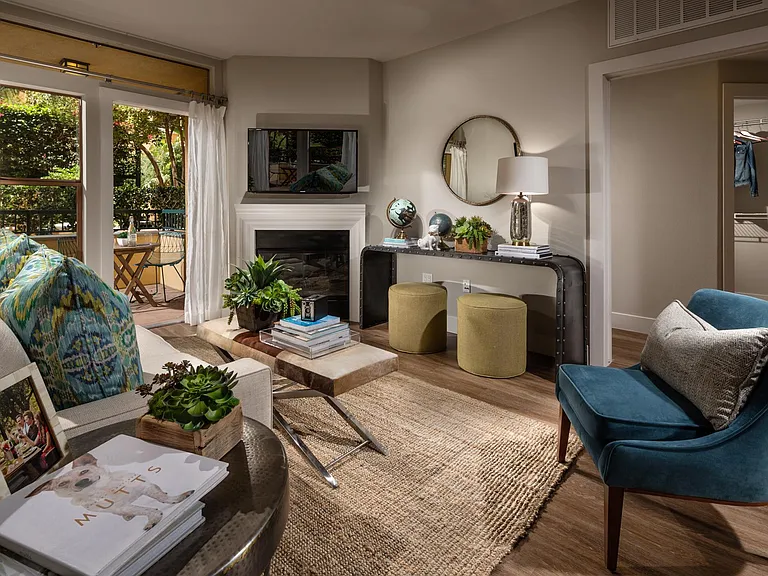 Floorplan with cozy fireplace