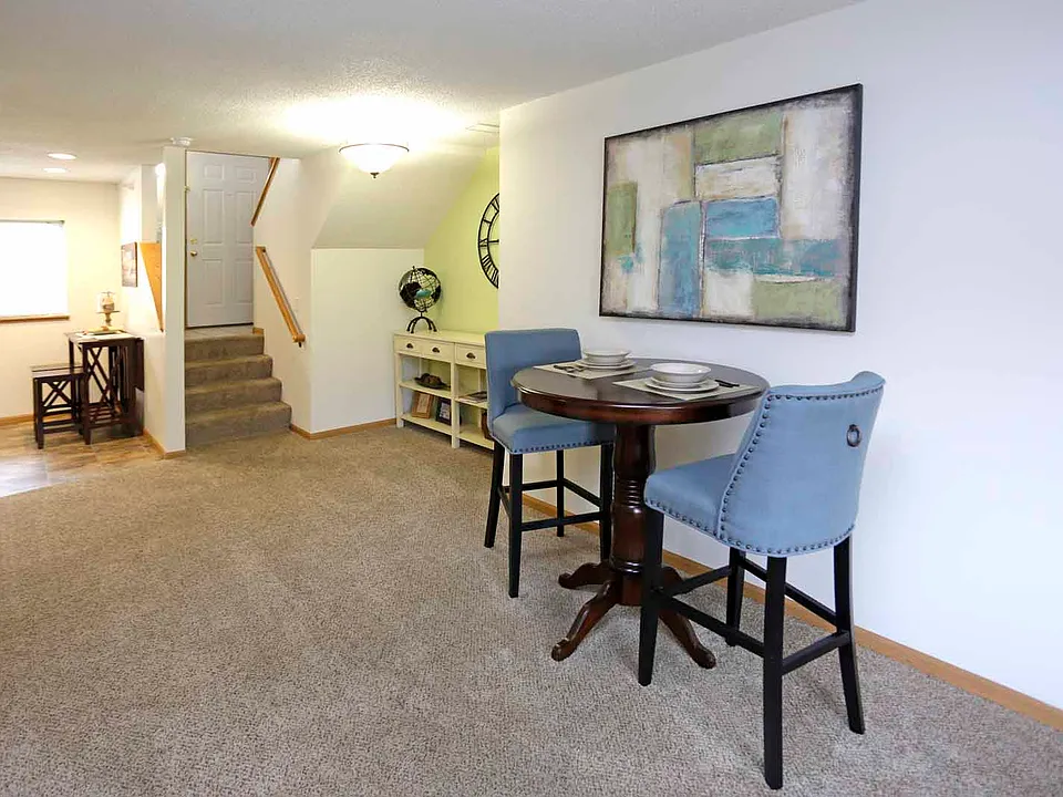 Townhome style apartments with split-level floor plans