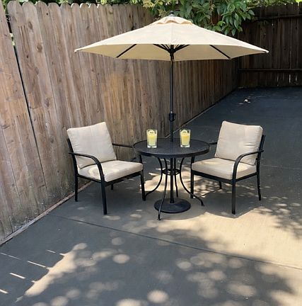Spacious patio.