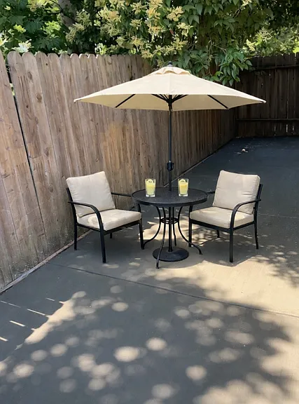 Spacious patio.