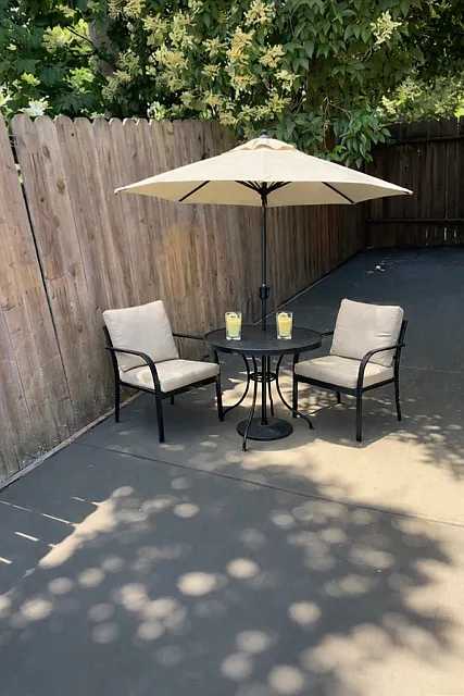 Spacious patio.