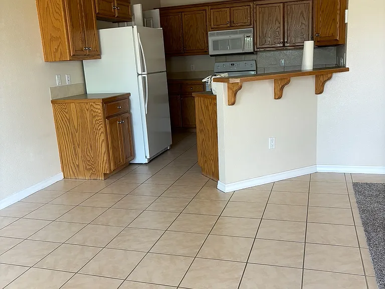 kitchen and dining area