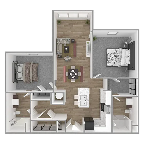 Floor plan 2 Bedrooms