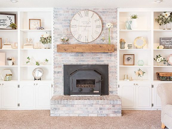 Built-in bookshelves