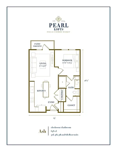 Floor plan Ash* Mixed Income Program