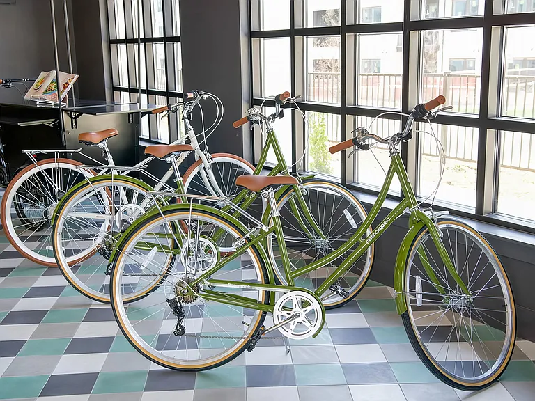 Convenient indoor bike storage