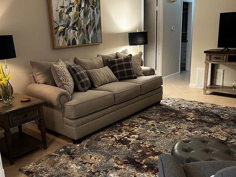 living room looking from dining room area