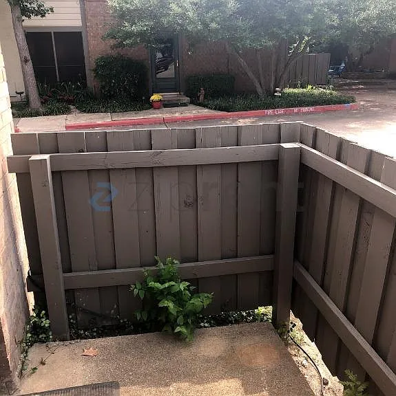 Fenced patio