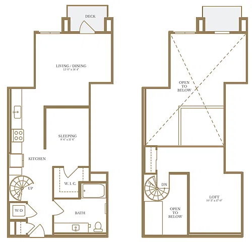 Floor plan Studio Loft-3B