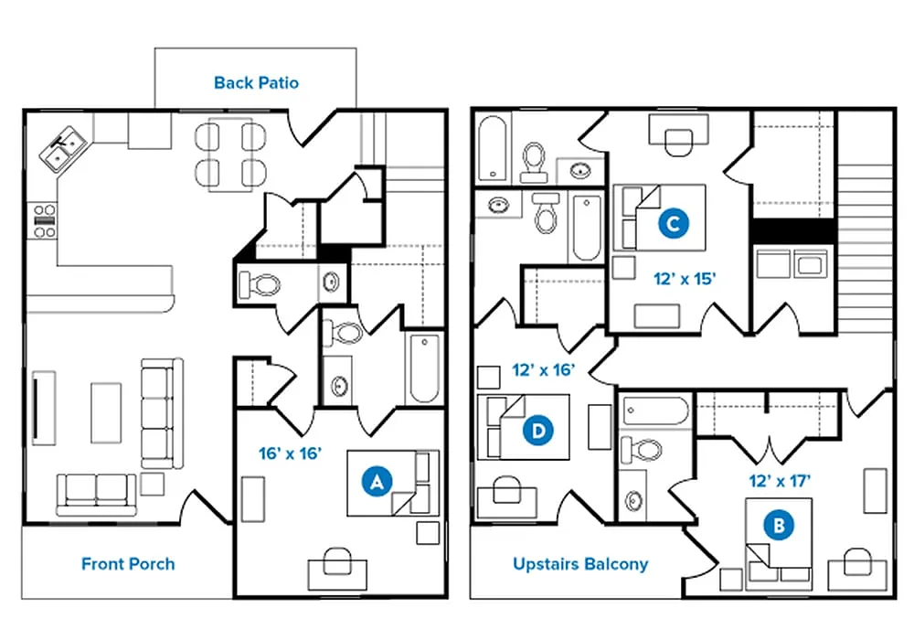 Floor plan 4 Bed | 4.5 Bath
