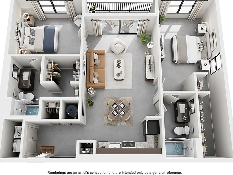 The Picasso | 2 Bed 2 Bath | 1225 sq ft | Cottonwood Westside | Apartments in Atlanta, GA The Picasso | 2 Bed 2 Bath | 1225 sq ft | Cottonwood Westside | Apartments in Atlanta, GA