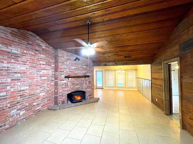 Family room with view of dining