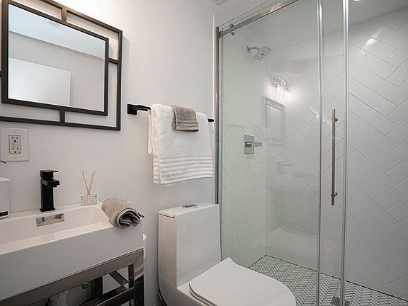 Brand new bathroom with large shower!