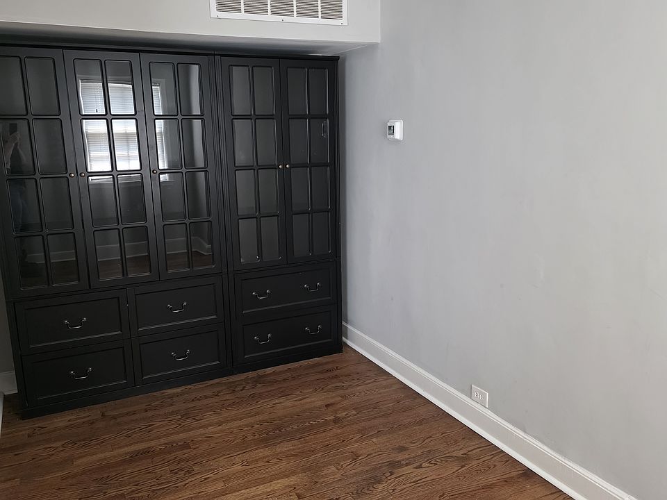 Brand new wall unit for extra storage, located in dining area