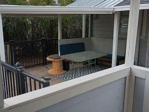 Outside covered patio area