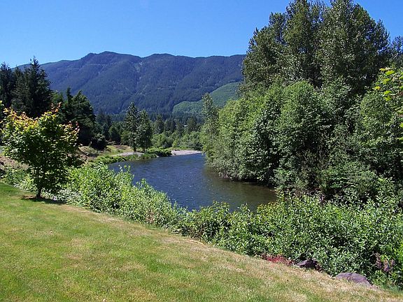 High bank river frontage.