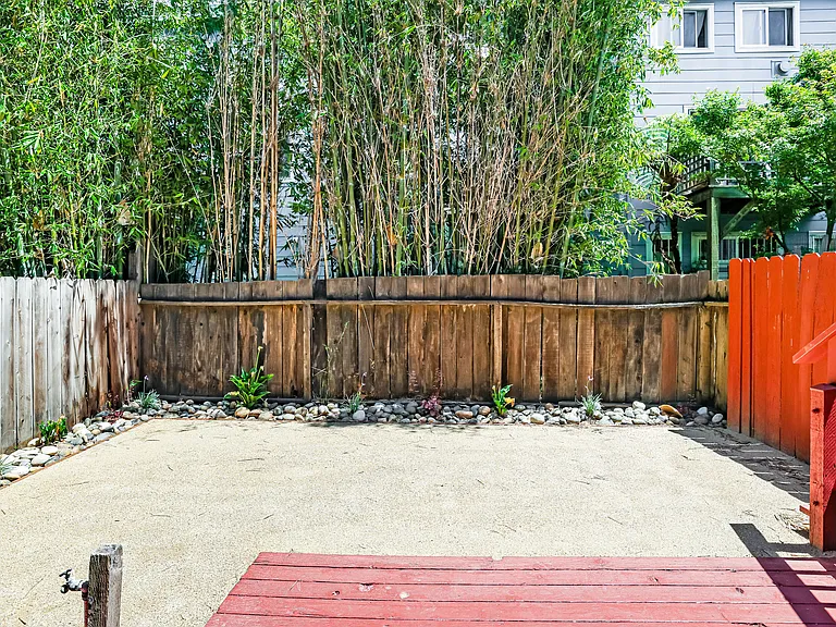 Private rear patio and outdoor space