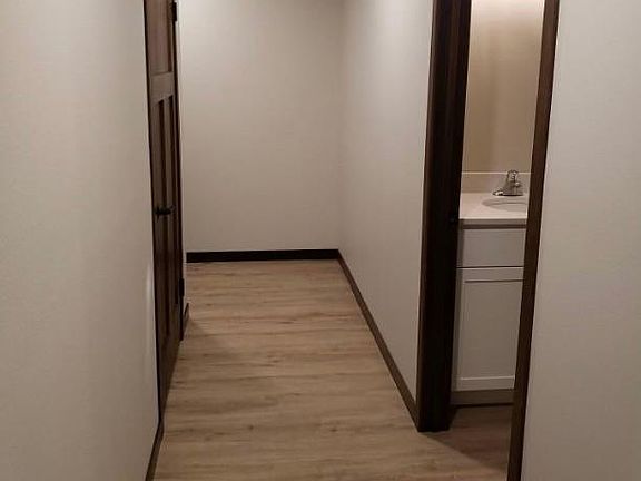 Entry hallway with bathroom