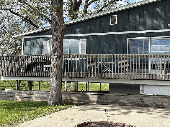 Riverside deck.