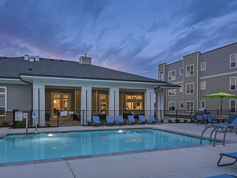 Pool Area at Night