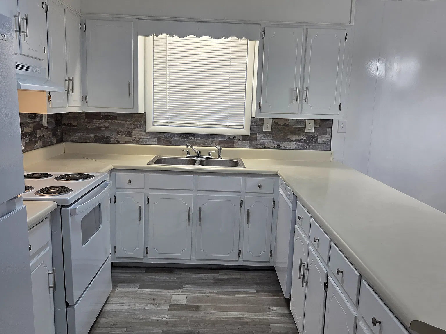 Kitchen with all new appliances.