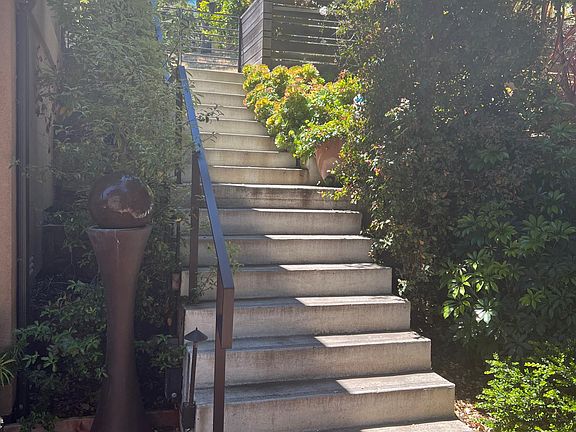 Staircase leading up to street level