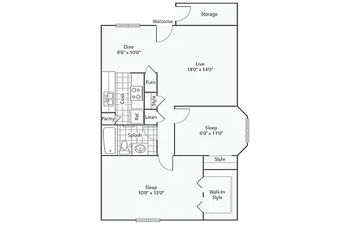 Floor plan B2