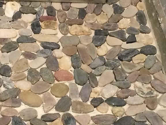 Natural stone shower floor