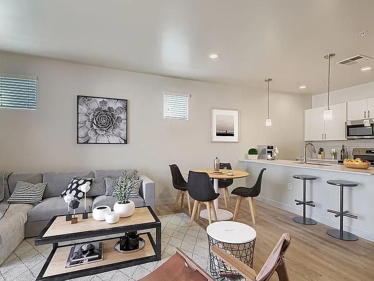 Caspian Living and Kitchen Areas