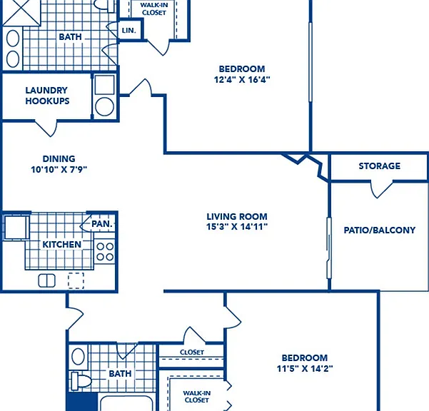 2 Bedroom | 2 Bath | 1217 SF 2 Bedroom | 2 Bath | 1217 SF