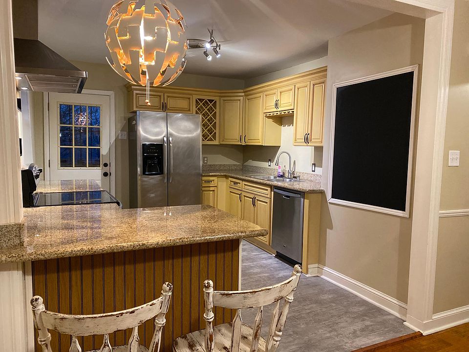 Kitchen and living room area.