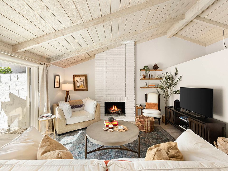 Main living area with gas fireplace.