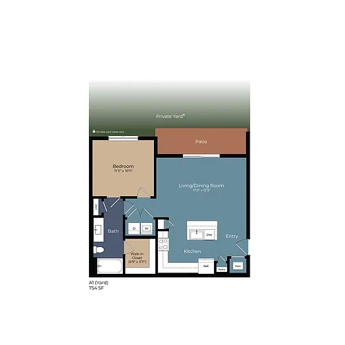 Floor plan A1 (Yard)