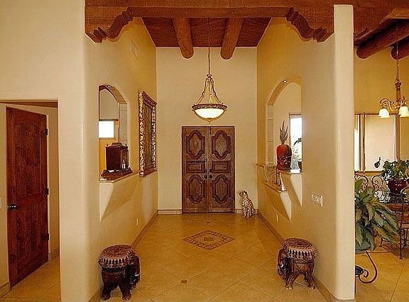 Entry with custom double doors