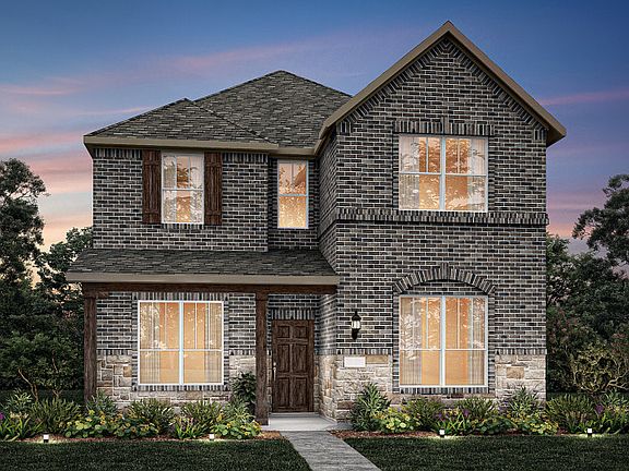 The Courtyard, with covered front porch and 2-car rear entry garage, shown as Exterior B