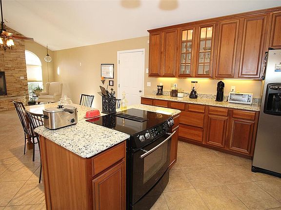 Beautiful granite counters!  Ceramic tile floors.