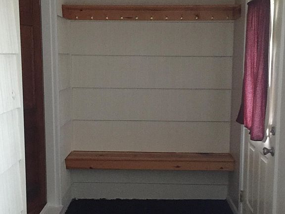 Coat storage in Sunroom