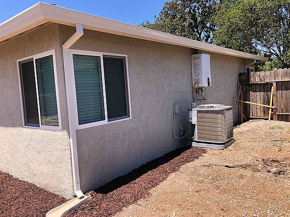 Backyard, AC & water heater