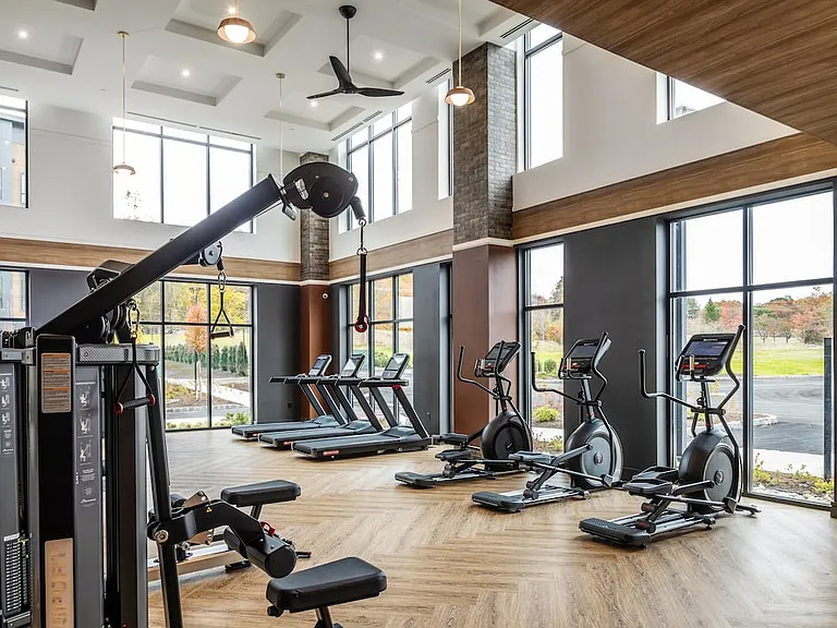 State-of-the-art fitness center with strength and cardio equipment
