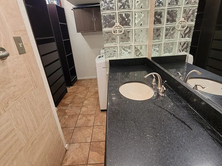 Shower view to bathroom